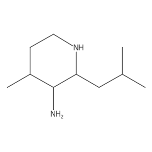 4-Methyl-2-(2-methylpropyl)piperidin-3-amine结构式