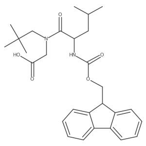 2-[(2S)-N-(2,2-dimethylpropyl)-2-({[(9H-fluoren-9-yl)methoxy]carbonyl}amino)-4-methylpentanamido]acetic acid结构式