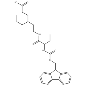 4-{2-[(2S)-2-({[(9H-fluoren-9-yl)methoxy]carbonyl}amino)butanamido]ethyl}heptanoic acid结构式