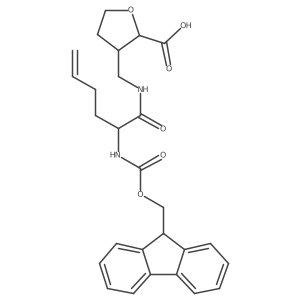 3-{[2-({[(9H-fluoren-9-yl)methoxy]carbonyl}amino)hex-5-enamido]methyl}oxolane-2-carboxylic acid Structure