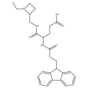 4-{[(1-ethylazetidin-2-yl)methyl]carbamoyl}-4-({[(9H-fluoren-9-yl)methoxy]carbonyl}amino)butanoic acid Structure