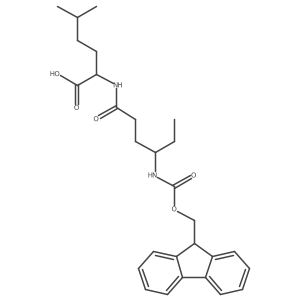 2-[4-({[(9H-fluoren-9-yl)methoxy]carbonyl}amino)hexanamido]-5-methylhexanoic acid Structure