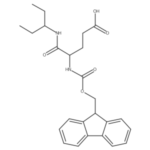 4-({[(9H-fluoren-9-yl)methoxy]carbonyl}amino)-4-[(pentan-3-yl)carbamoyl]butanoic acid结构式