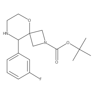 Tert-butyl 9-(3-fluorophenyl)-5-oxa-2,8-diazaspiro[3.5]nonane-2-carboxylate Structure