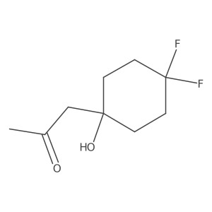 1-(4,4-Difluoro-1-hydroxycyclohexyl)propan-2-one结构式
