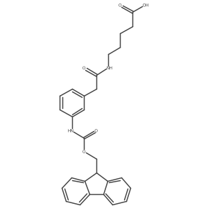 5-{2-[3-({[(9H-fluoren-9-yl)methoxy]carbonyl}amino)phenyl]acetamido}pentanoic acid结构式