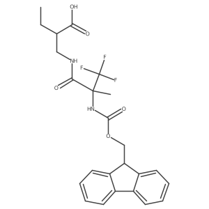 2-{[2-({[(9H-fluoren-9-yl)methoxy]carbonyl}amino)-3,3,3-trifluoro-2-methylpropanamido]methyl}butanoic acid Structure