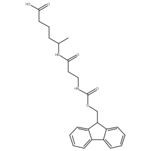 5-[3-({[(9H-fluoren-9-yl)methoxy]carbonyl}amino)propanamido]hexanoic acid结构式