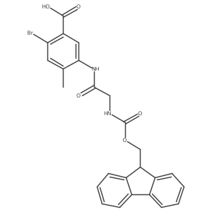 2-bromo-5-[2-({[(9H-fluoren-9-yl)methoxy]carbonyl}amino)acetamido]-4-methylbenzoic acid结构式