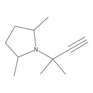 2,5-Dimethyl-1-(2-methylbut-3-yn-2-yl)pyrrolidine结构式
