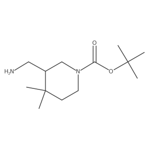 tert-Butyl 3-(aminomethyl)-4,4-dimethylpiperidine-1-carboxylate结构式