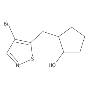 2-[(4-Bromo-1,2-thiazol-5-yl)methyl]cyclopentan-1-ol Structure