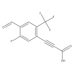 3-[5-Fluoro-4-formyl-2-(trifluoromethyl)phenyl]prop-2-ynoic acid Structure
