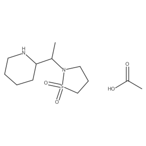 2-(1-(Piperidin-2-yl)ethyl)isothiazolidine 1,1-dioxide acetate Structure