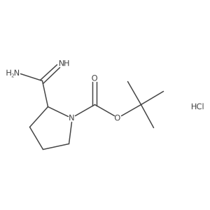 (2S)-2-(Aminoiminomethyl)-1-pyrrolidinecarboxylic acid tert-butyl ester hydrochloride结构式