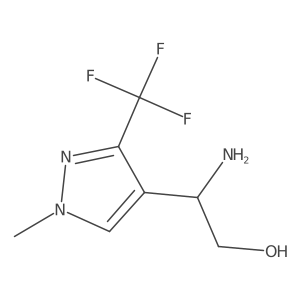 (2S)-2-amino-2-[1-methyl-3-(trifluoromethyl)-1H-pyrazol-4-yl]ethan-1-ol结构式