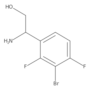 (2S)-2-amino-2-(3-bromo-2,4-difluorophenyl)ethan-1-ol结构式