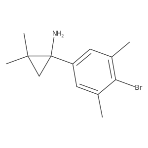 1-(4-Bromo-3,5-dimethylphenyl)-2,2-dimethylcyclopropan-1-amine Structure