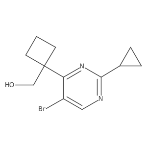 [1-(5-Bromo-2-cyclopropylpyrimidin-4-yl)cyclobutyl]methanol Structure