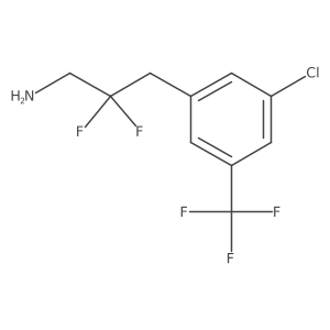 3-[3-Chloro-5-(trifluoromethyl)phenyl]-2,2-difluoropropan-1-amine结构式