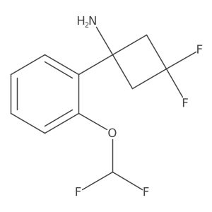 1-[2-(Difluoromethoxy)phenyl]-3,3-difluorocyclobutan-1-amine结构式
