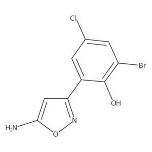 2-(5-Amino-1,2-oxazol-3-yl)-6-bromo-4-chlorophenol结构式
