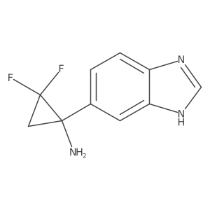 1-(1H-1,3-benzodiazol-5-yl)-2,2-difluorocyclopropan-1-amine结构式