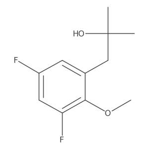 1-(3,5-Difluoro-2-methoxyphenyl)-2-methylpropan-2-ol结构式