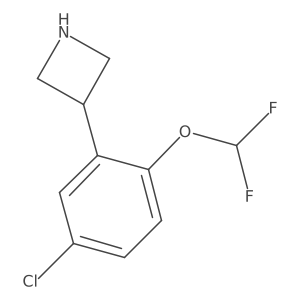 3-[5-Chloro-2-(difluoromethoxy)phenyl]azetidine结构式