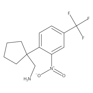 {1-[2-Nitro-4-(trifluoromethyl)phenyl]cyclopentyl}methanamine Structure