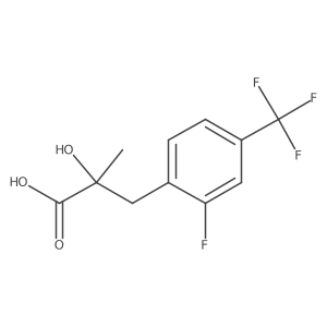 3-[2-Fluoro-4-(trifluoromethyl)phenyl]-2-hydroxy-2-methylpropanoic acid结构式