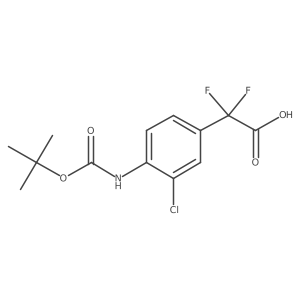 2-(4-{[(Tert-butoxy)carbonyl]amino}-3-chlorophenyl)-2,2-difluoroacetic acid Structure
