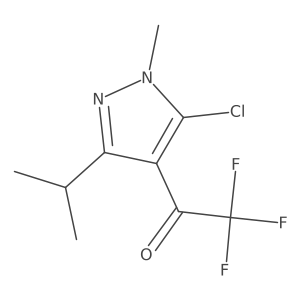 1-[5-chloro-1-methyl-3-(propan-2-yl)-1H-pyrazol-4-yl]-2,2,2-trifluoroethan-1-one结构式