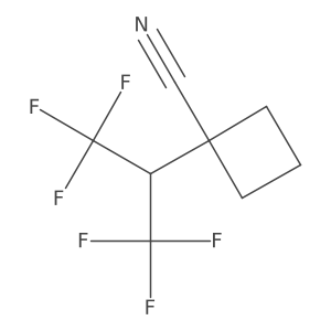 1-(1,1,1,3,3,3-Hexafluoropropan-2-yl)cyclobutane-1-carbonitrile结构式
