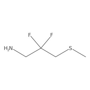 2,2-Difluoro-3-(methylsulfanyl)propan-1-amine Structure