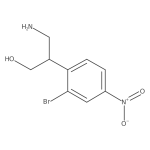 3-Amino-2-(2-bromo-4-nitrophenyl)propan-1-ol结构式