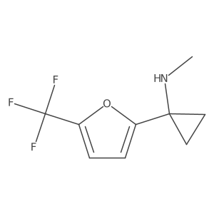 N-methyl-1-[5-(trifluoromethyl)furan-2-yl]cyclopropan-1-amine结构式