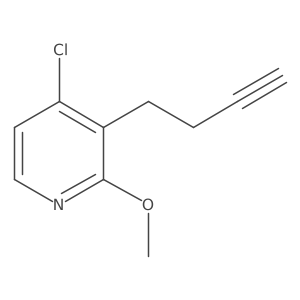 3-(But-3-yn-1-yl)-4-chloro-2-methoxypyridine Structure