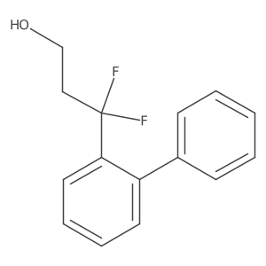 3,3-difluoro-3-(2-phenylphenyl)propan-1-ol结构式
