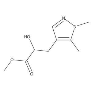 methyl 3-(1,5-dimethyl-1H-pyrazol-4-yl)-2-hydroxypropanoate结构式
