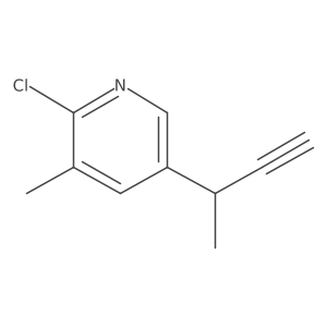 5-(But-3-yn-2-yl)-2-chloro-3-methylpyridine Structure