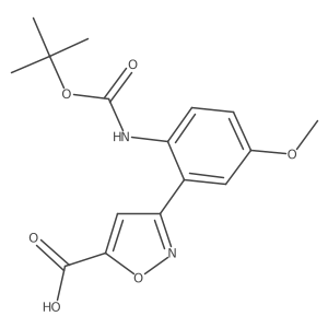 3-(2-{[(Tert-butoxy)carbonyl]amino}-5-methoxyphenyl)-1,2-oxazole-5-carboxylic acid结构式