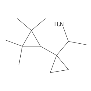 1-[1-(2,2,3,3-Tetramethylcyclopropyl)cyclopropyl]ethan-1-amine结构式