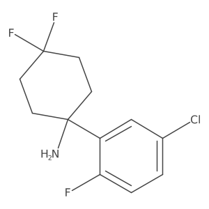 1-(5-Chloro-2-fluorophenyl)-4,4-difluorocyclohexan-1-amine Structure