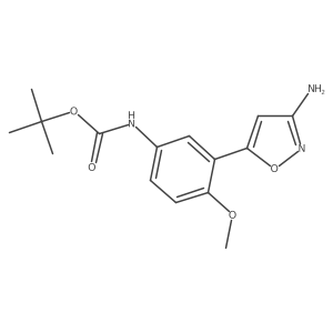 tert-butyl N-[3-(3-amino-1,2-oxazol-5-yl)-4-methoxyphenyl]carbamate结构式