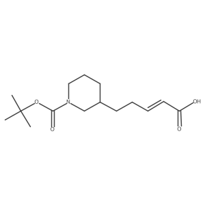 5-{1-[(Tert-butoxy)carbonyl]piperidin-3-yl}pent-2-enoic acid结构式
