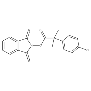 1,3-dioxo-2,3-dihydro-1H-isoindol-2-yl 2-(4-chlorophenyl)-2-methylpropanoate Structure
