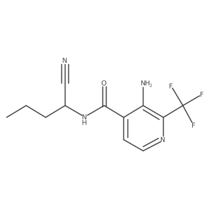 3-Amino-N-(1-cyanobutyl)-2-(trifluoromethyl)pyridine-4-carboxamide结构式