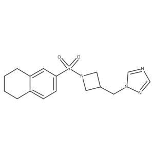 1-((1-((5,6,7,8-tetrahydronaphthalen-2-yl)sulfonyl)azetidin-3-yl)methyl)-1H-1,2,4-triazole结构式