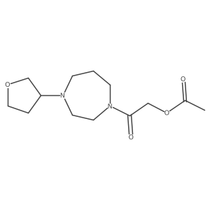 2-Oxo-2-(4-(tetrahydrofuran-3-yl)-1,4-diazepan-1-yl)ethyl acetate Structure